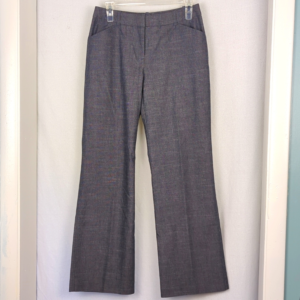 WORTHINGTON Women's Gray Business Casual Flare Pants Size 4P